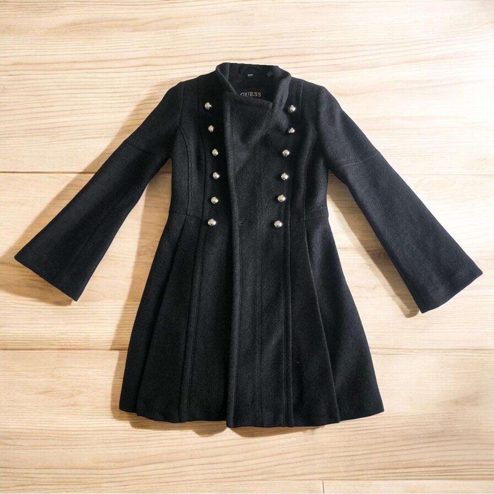 NWT GUESS Double Breasted Skirted Coat